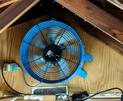 attic fan services with installed attic ventilation fan system in Des Moines, IA